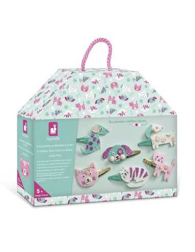 [JA-1813] 6 barrettes pailletées à créer Little Pets