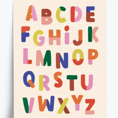 Affiche Alphabet Taxi Brousse 30x40cm