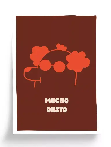 Affiche Mucho Gusto Taxi Brousse A4 