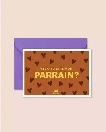 Carte postale Veux-tu être mon parrain ?
