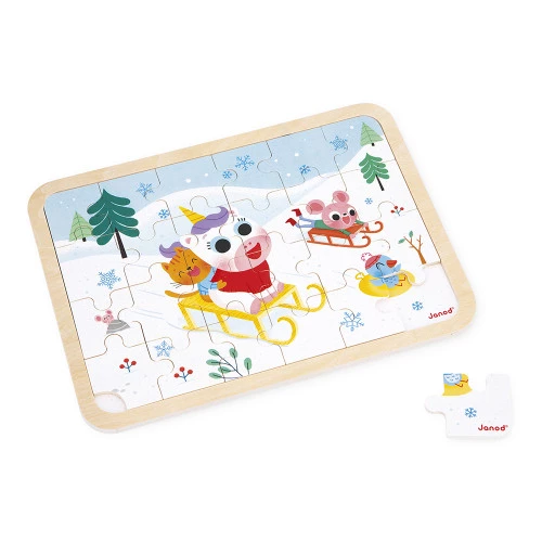 [JA-1272] Puzzle en bois A la montagne 24 pcs