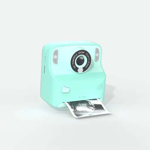 [MO-0736] Camera Pixiprint Turquoise Mob