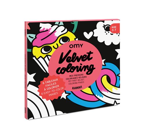 [OM-2626] Mes premiers coloriages velours - Kawaii