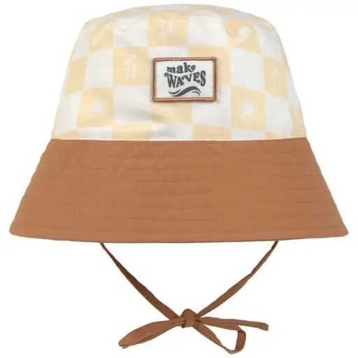 [LA-6014] Bob Anti UV Carreaux Vanille Ecru 3-6 mois Lassig