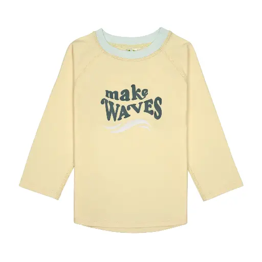 [LA-6731] T-shirt Anti UV manches longues Make Waves Vanille 3-6 mois Lassig