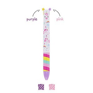[LE-0355] Stylo 2 Couleurs Click&Clack Licorne Legami