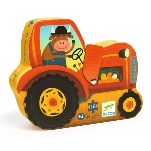 [DJ-2756] Puzzle silouhette Tracteur Djeco