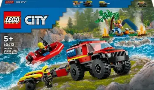 [LE-2948] Camion de pompiers 4x4 avec bateau de sauvetage Lego City