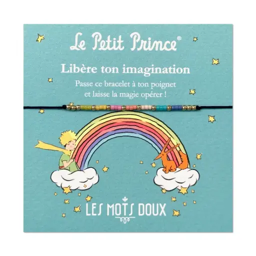 Bracelet Le Petit Prince Arc-en-ciel Or Les Mots Doux