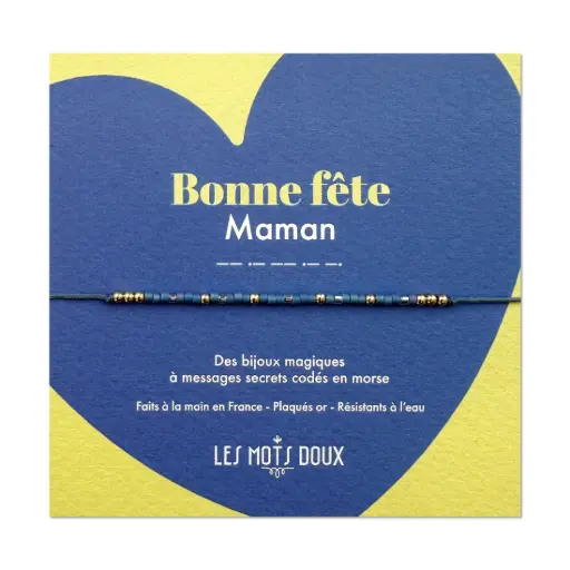 Bracelet Code Morse Bonne fête Maman Les Mots Doux