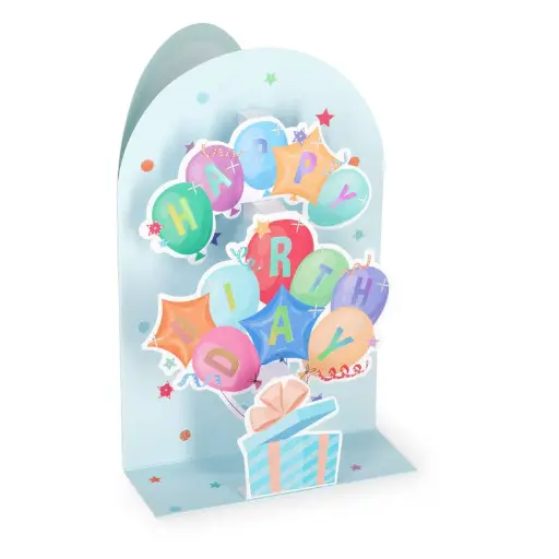 [LE-2495] Carte Pop Up Happy Birthday Ballons