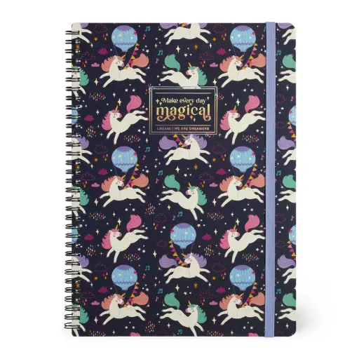 [LE-1079] Cahier ligné à spirales Licorne Legami