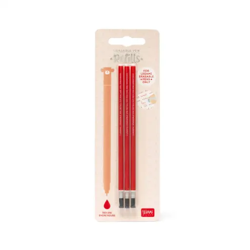 [LE-5925] Set de 3 recharges pour stylo à encre gel effaçable Red Legami 