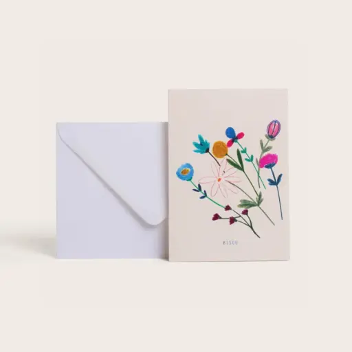 Carte Bisou Petites fleurs Season Paper