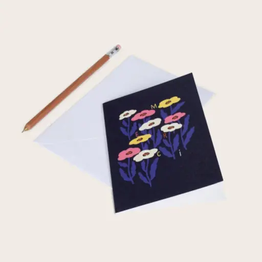 Carte Fleurs Pop "Merci" Season Paper