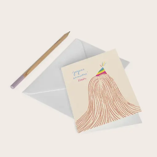 Carte cousin "Joyeux annivers'hair" Season Paper
