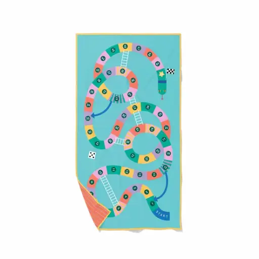 [QU-4844] Serviette de plage Serpents & Echelles 180 x 100 cm Quut