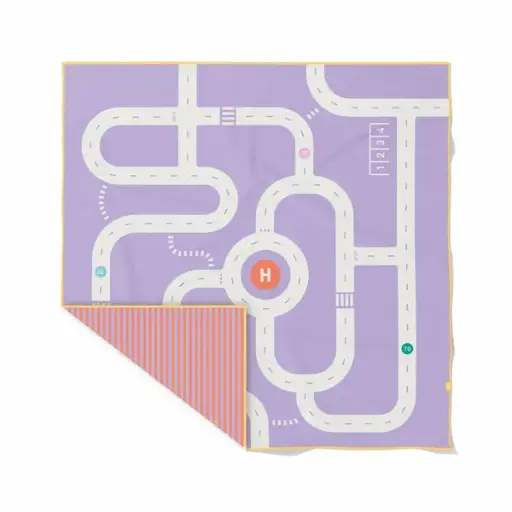 [QU-4721] Serviette de plage Sur la route Mauve 180 x 180 cm Quut 