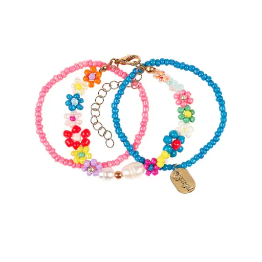 [SO-6770] Bracelet Loiz fleur bleue