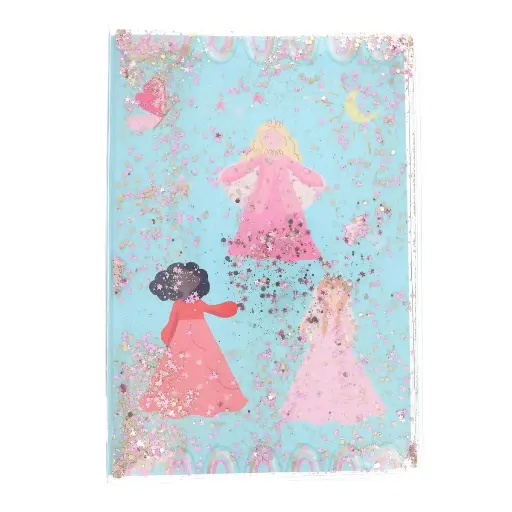 [PE-9110] Cahier à paillettes liquide princesses 