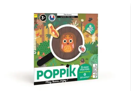 [PO-2955] 2 Maxi Posters Multi-activity & 50 stickers La forêt