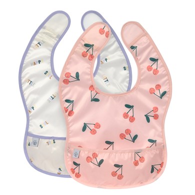 [LA-0745] Lot de 2 bavoirs Happy Fruits Cerise Lässig