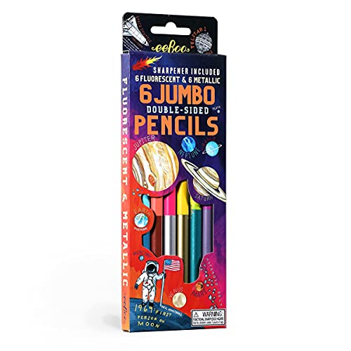 [EE-0694] 6 Gros crayons Fluo Système solaire