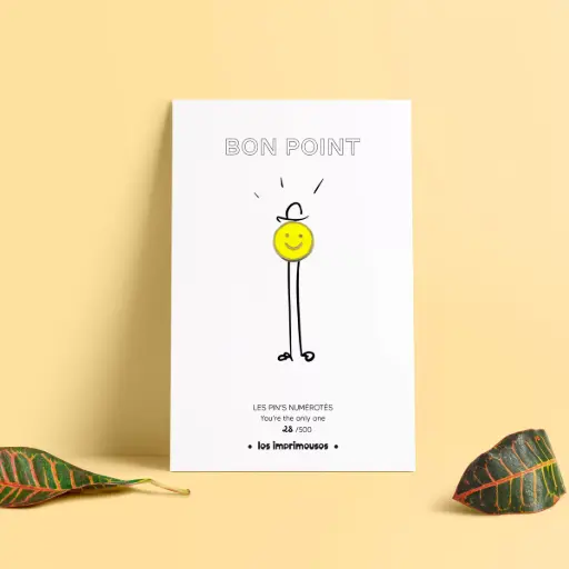 Pin's Bon point Smiley Jaune