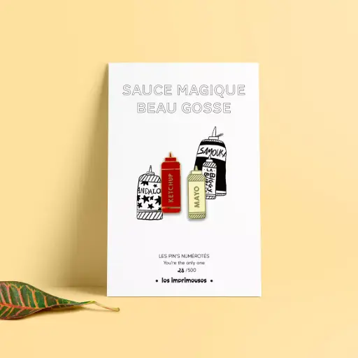 Pin's Sauce magique beau-gosse Ketchup et Mayo