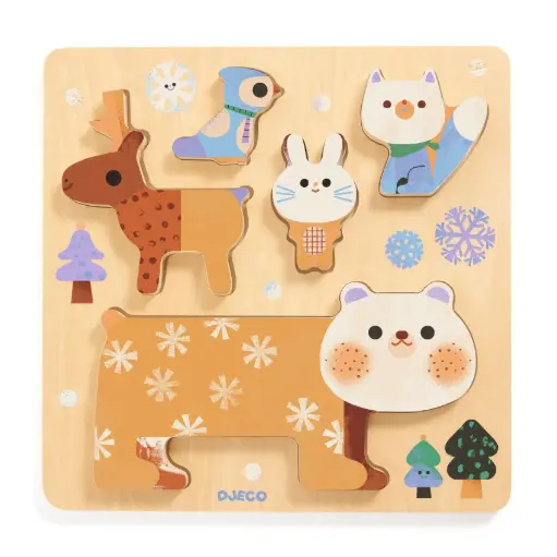 [DJ-0901] Puzzle encastrable Woody Stack Djeco