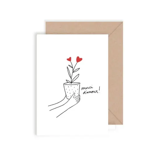 Carte Double Merci d'Amour - My Lovely Thing
