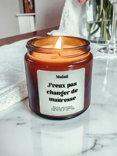 Bougie J'veux pas changer de maitresse 95 gr Mangue Coco