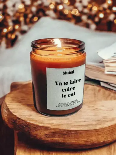 Bougie Parfumée Va te faire cuire le cul 160 gr Musc Blanc
