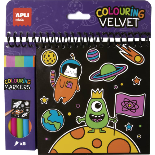 [AP-5086] Coloriage Velours ac 6 marqueurs