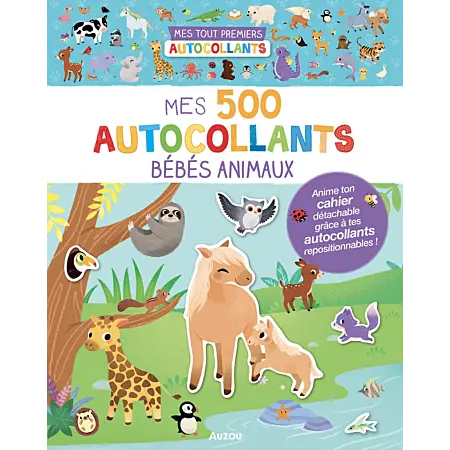 [AU-5516] Mes 500 autocollants Bébés animaux
