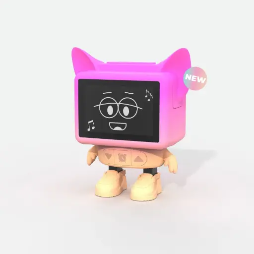 [MO-1337] Dancing Clock Pink