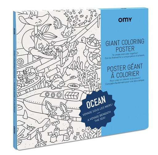 [OM-8066] Poster géant à colorier - Ocean