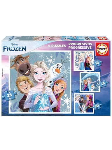 [ED-7350] Educa Puzzle 4 in 1 Frozen12-16-20-25