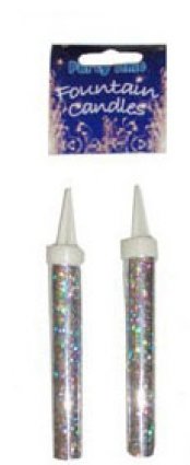 [PA-1228] Fontaine à bougies argent 2 pcs