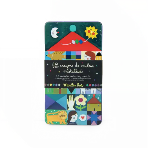 [MO-0099] 12 crayons de couleur métallisés Les comètes filantes