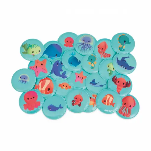 [JA_7239] Memo pour le bain Mes bébés animaux Janod