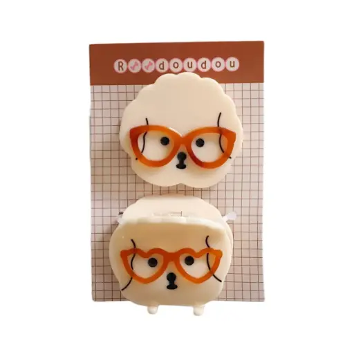 [PE-1679] Lot de pince et barrette chien à lunettes