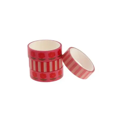 [PE-1419] Lot de 4 Rouleaux de Masking Tape Coeurs