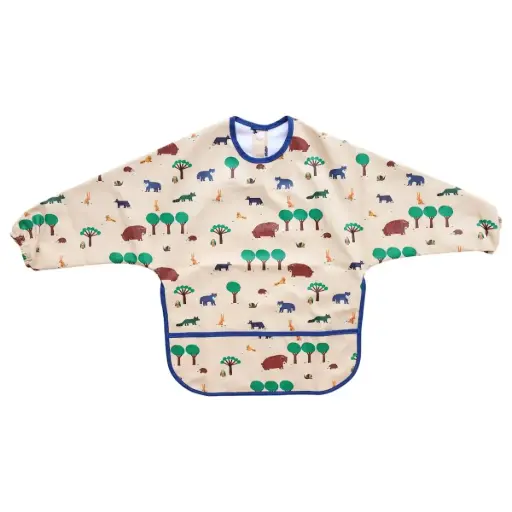 [PE-4236] Bavoir tablier manches longues 1-3 ans - La forêt