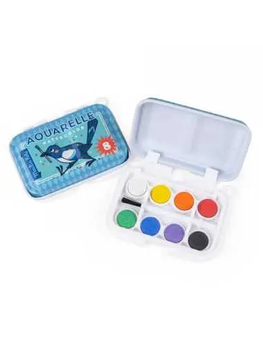 [MO-4055] Mini palette aquarelle bleu Moulin Roty