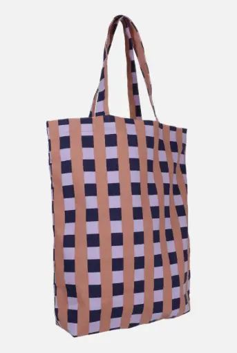 [KA-2203] Totebag coton à carreaux tricolore
