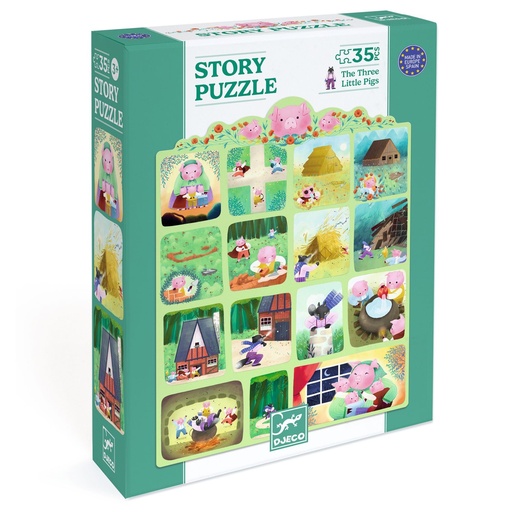 [DJ-0516] Puzzle Les Trois Petits Cochons 35 pcs