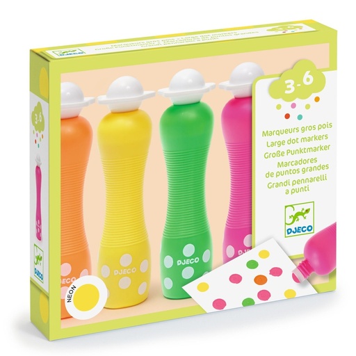 [DJ-0590] Marqueurs gros pois Neon (4 marqueurs)