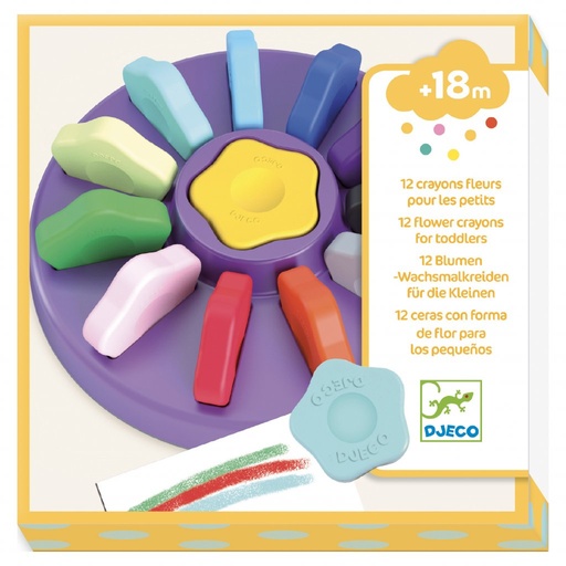[DJ-0057] 12 crayons fleurs