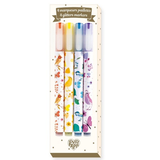 [DJ-7403] 4 Marqueurs Pailletés Tinou Djeco
